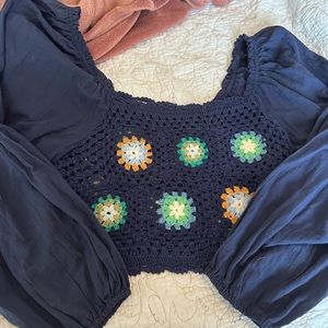 Aerie Crochet Top